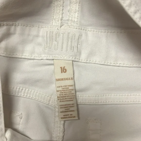 Justice white overalls size 16 - Picture 7 of 7